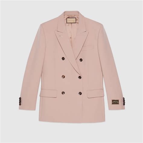 veste gucci rose|Veste en laine en rose clair .